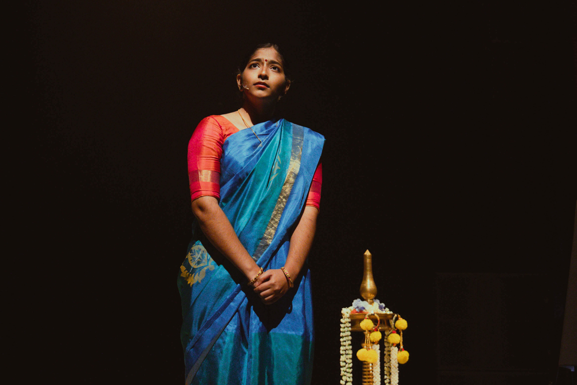 The titular role of Mrs Santha Bhaskar was played by Uma Devi Urmila (Year 5 (2024), Theatre).